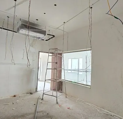 Every incredible transformation starts with a blank canvas. This is the 'before' view of a space in Nellore, ready for its complete overhaul into a state-of-the-art home cinema.