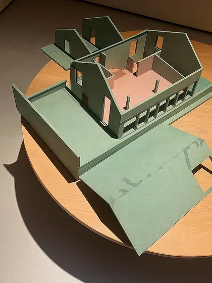 Another view of the Alibaug model, showcasing the transition from concept to a physical representation. These models are invaluable tools for refining the design before construction.