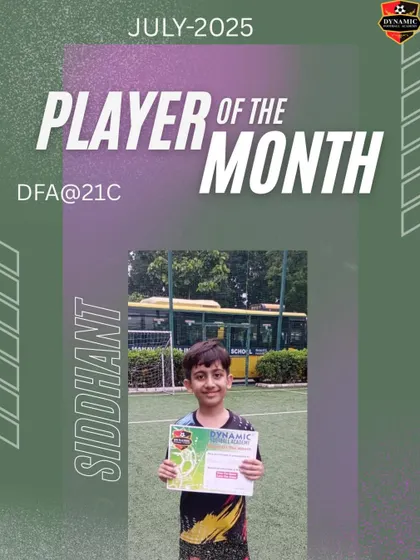 Siddhant, Player of the Month for July 2025.
