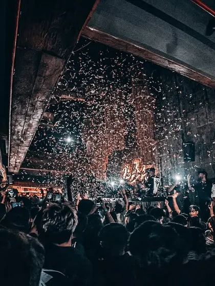 A confetti blast showering the dance floor. It's a classic celebration moment that never fails to get a huge reaction from the crowd.