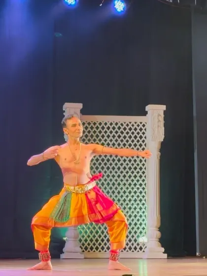 The stage is set for an evening of storytelling through dance. This image captures the anticipation and focus just before a performance begins, embodying the spirit of Shringar Ras.