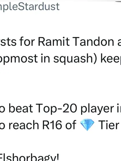 A list of firsts for Ramit Tandon at a top-tier PSA event. He became the first Indian to beat a Top-20 player and the first to reach the Round of 16 in a Diamond Tier tournament.