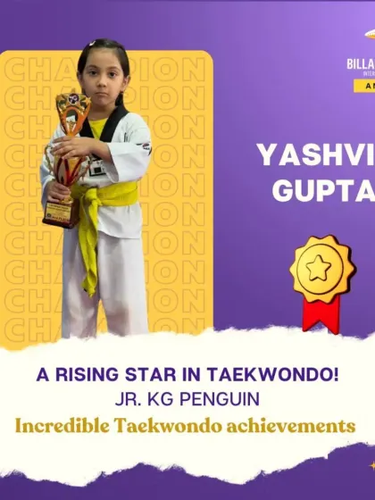 A graphic celebrating the incredible achievements of our rising star, Yashvie Gupta. She is a true inspiration.