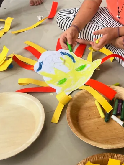 A collection of moments from our "Elmer's Art Party." Children and parents got messy painting their own 3D elephants, creating patchwork art, and exploring different textures. It was a joy to see families creating together.