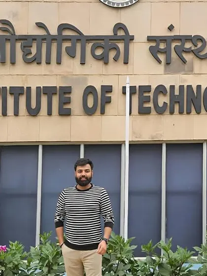 Standing outside the Indian Institute of Technology, Delhi. It's a reminder of how far I've come, from a student with a dream to an entrepreneur building the future.
