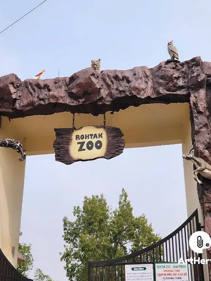We designed and built the complete entry gate for the Rohtak Zoo. This project involved creating a large, rock-textured arch and integrating multiple, life-like animal sculptures, turning a simple entrance into a thematic experience.