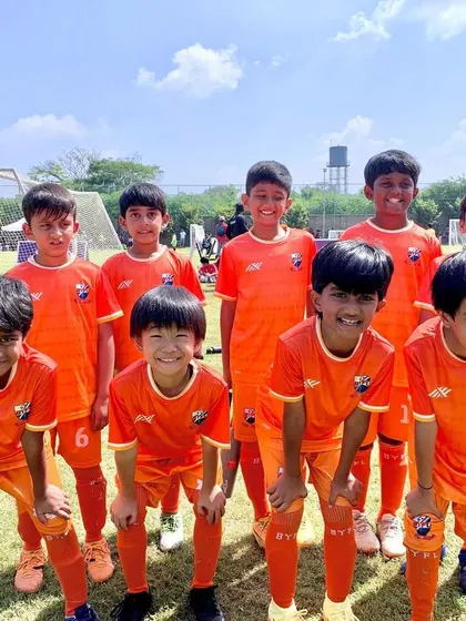 Our U9 team after playing two tough matches in the scorching heat. Their resilience is incredible.