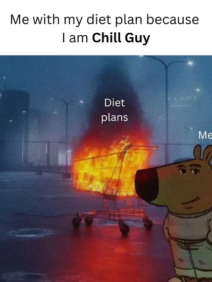 Me with my diet plans because I'm a "Chill Guy." Sometimes you just have to watch it all burn. Or, you could let me handle it for you.