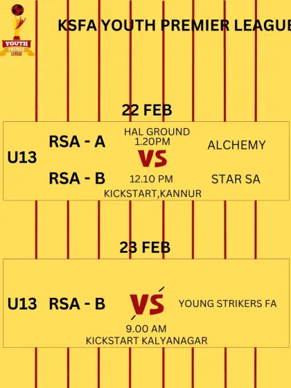 A big match announcement for our U13 team in the KSFA YPL.