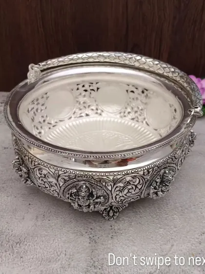 A duplicate image of the antique Ashtalakshmi basket, a premium return gift option.