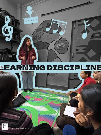 Learning discipline through music. Our after-school vocal classes start with fun discussions but always include structured practice like Sargam to build focus and musical discipline.
