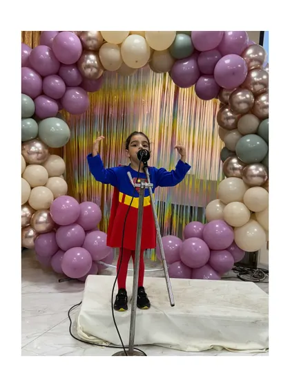 A pint-sized superhero delivers a powerful monologue, showing that courage comes in all sizes.