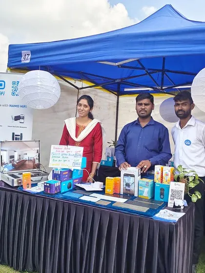 We welcome everyone to our booth to explore the smart home devices we offer. Here, our team is ready to explain the benefits of products from brands like SmartNode and Qubo.