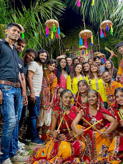 A group photo with the entire cast and crew of our music video. It takes a team to create magic, and we are so grateful for everyone's hard work.