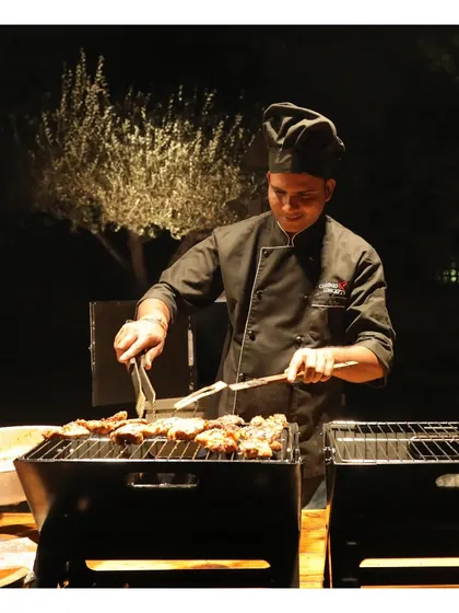 The classic barbecue experience. Our chef grills marinated meats to perfection over charcoal, filling the air with an irresistible smoky aroma perfect for monsoon gatherings.