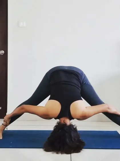 We were born to be real, not perfect. This wide-legged forward fold is a moment to turn inward and remember to be yourself. The world will adjust.