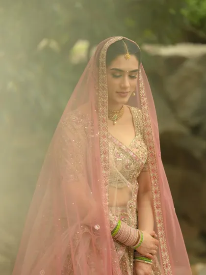 Another ethereal shot of Vaishali. The focus is on her natural beauty, enhanced by a soft and subtle makeup application.