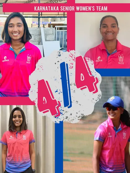 4 out of 4! All our senior women training with us made the Karnataka state team for the T20 tournament. This 100% selection rate speaks to the quality of our coaching.