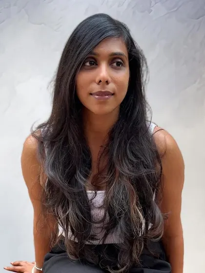 The layers add dimension without removing too much length.