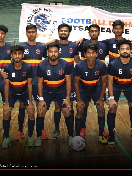 Our team photo from the Football Delhi Futsal League. Futsal is an excellent way to improve close control, quick thinking, and creativity.