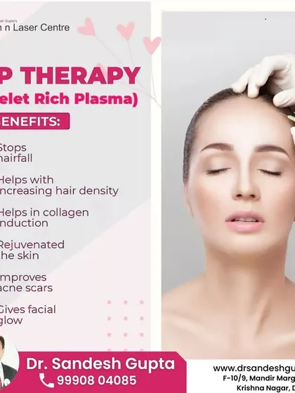 PRP therapy is a versatile treatment that stops hair fall, increases hair density, induces collagen, rejuvenates the skin, and improves acne scars. This graphic outlines the key benefits of this natural therapy.