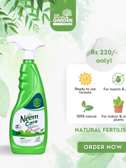 Looking for a natural way to control garden pests? Our Neem Care Solution is a ready-to-use, 100% natural formula that prevents pest and fungus attacks on both indoor and outdoor plants.