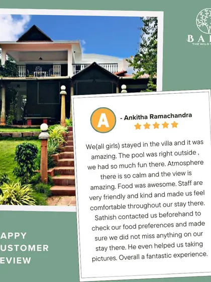 This detailed review highlights a fantastic experience in the villa, praising the calm atmosphere, the pool, the amazing food, and our friendly and proactive staff who even helped take pictures.