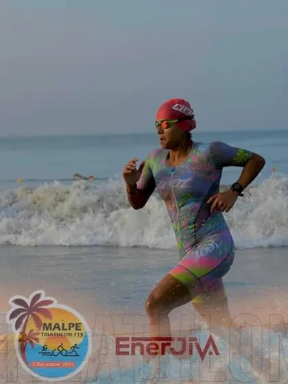 The power of the ocean on display during the Malpe swim. You have to respect the water but also have the confidence to push through.