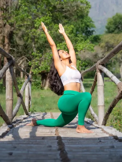 Patience, my dear. Anything worth having, like this Anjaneyasana (low lunge) variation, takes time, practice, and dedication.