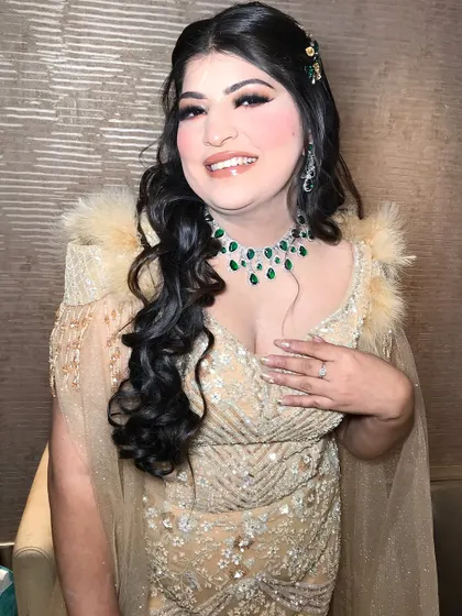 A candid moment that captures her joy and excitement.