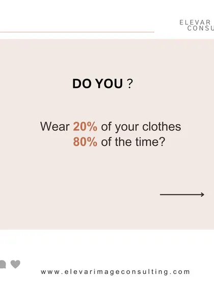 If you wear only 20% of your clothes 80% of the time, it's a clear sign that your wardrobe is filled with pieces that don't serve your current style or needs. My goal is to make 100% of your closet work for you.
