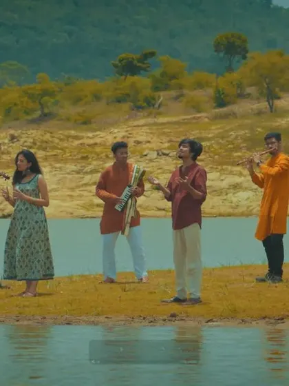 A still from the music video shoot for our single 'Janani'. We shot this at a beautiful location, and the song is a fusion of indie, pop, and folk sounds.