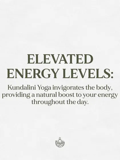 Kundalini Yoga invigorates the body, providing a natural boost to your energy levels throughout the day.