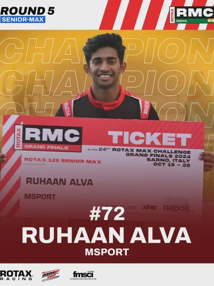 This is the ultimate prize. Our Senior Max champion, Ruhaan Alva, holds his ticket to the Rotax MAX Challenge Grand Finals in Italy. We provide a direct and proven pathway for Indian racers to compete on the world stage.