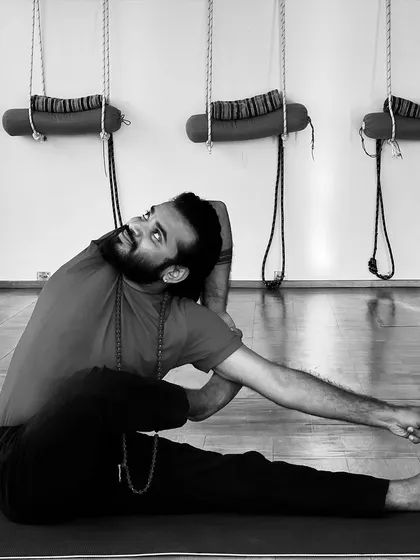 Me in the Archer's Pose, demonstrating flexibility and focus.