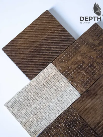 A collage of my Real Wood Texture Collection. These samples show various deep-skin grain patterns, from linear flutes to woven textures, perfect for adding character to cabinetry, wall panels, and doors.