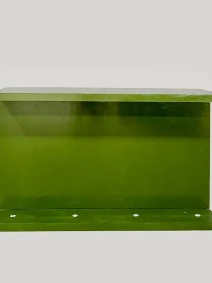 Our simple and modern rectangle bar counter, shown here from the front. Its clean lines make it a versatile choice for any event.