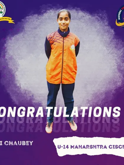 A special congratulations to Sanvi Chaubey on her selection for the U-14 Maharashtra CISCE team.