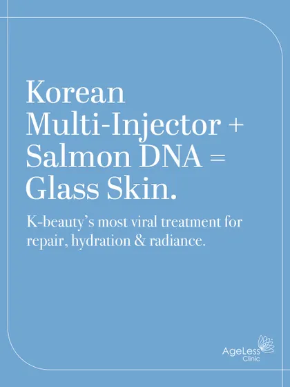The formula for glass skin is simple: Korean Multi-Injector + Salmon DNA. This is K-beauty's most viral treatment for achieving deep repair, lasting hydration, and unparalleled radiance.