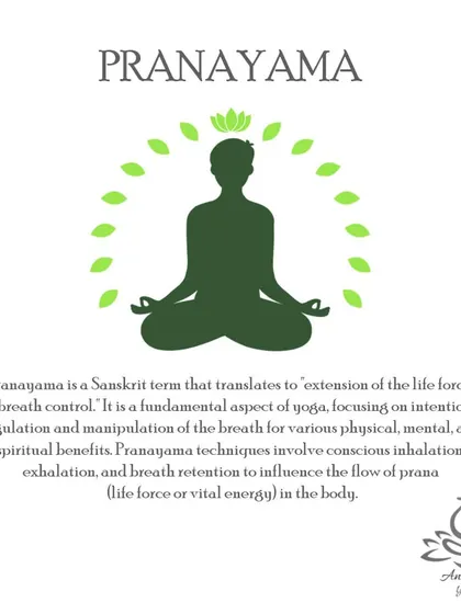 Pranayama, the fourth limb, is the practice of breath control. I teach this to help you connect with your life force energy, manage emotions, and calm the nervous system.