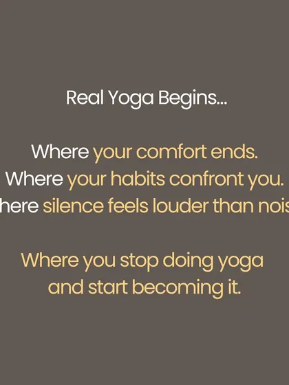 The "99% practice" is not about poses. It is about what happens when the mat is gone. It is how you wake, eat, and respond when tested. It includes the practice of Yama (ethics), Niyama (observances), Ahara (nourishment), Vichara (self-inquiry), and Seva (selfless service). Real yoga begins where your comfort zone ends.