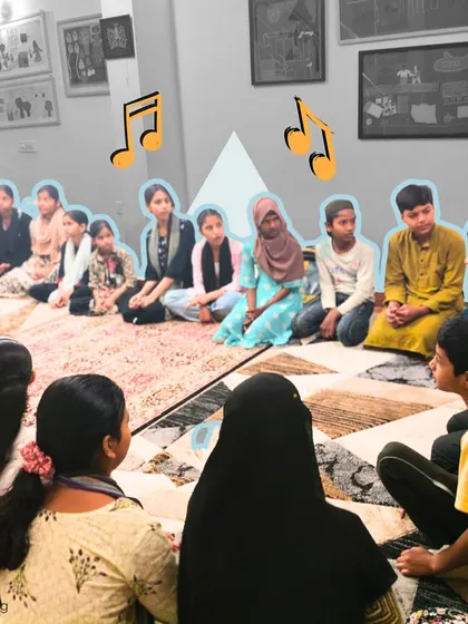 At Yellow Streets, children gather in a circle to dream and sing. We use music to spark imagination and inquiry, discussing their aspirations and how music can help them achieve their goals.