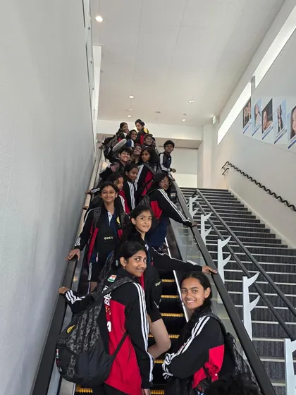 Our team of young students exploring the facilities at the Okinawa tournament. The experience goes beyond competition; it's about learning and soaking in the atmosphere.