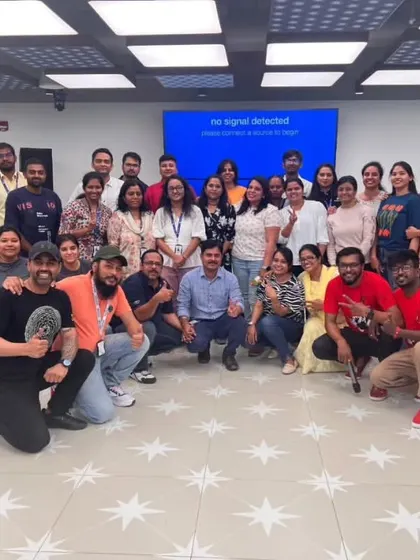 A group photo with the amazing and energetic team at Pearson India after a successful Zumba workshop. We love seeing happy faces after a great dance session.