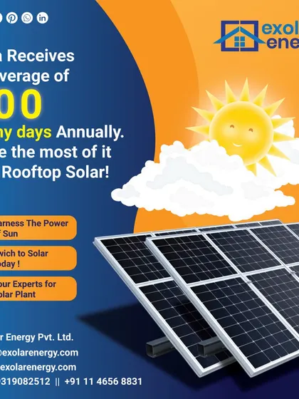Don't let 300 sunny days go to waste. Harness the power of the sun with a rooftop solar plant from our expert team.