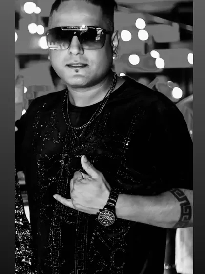A black and white shot that's all about the attitude. The right look helps set the tone for a night of powerful music.