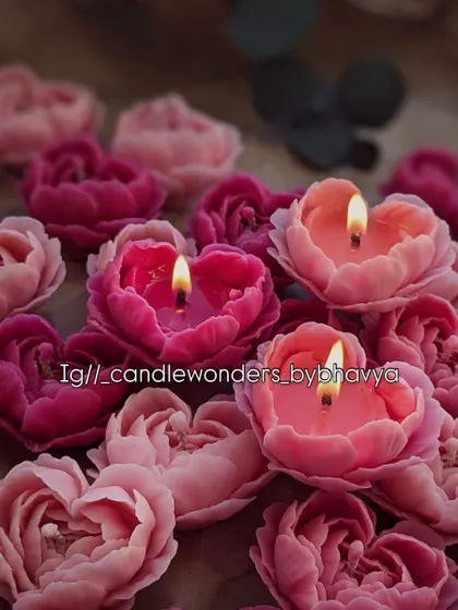 These 3D heart-shaped withered rose candles are a beautiful and romantic gift, perfect for anniversaries or Valentine's Day.