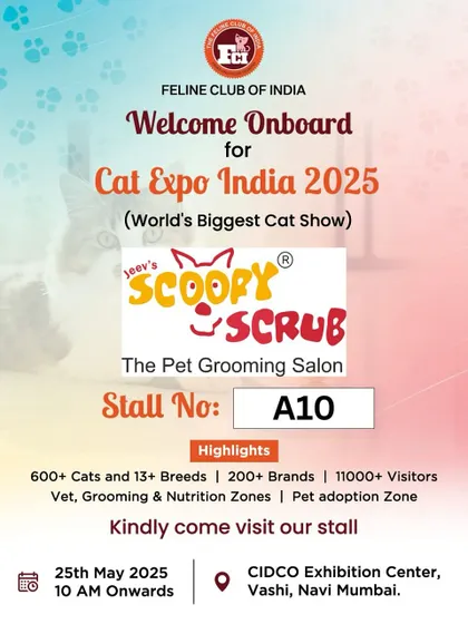 We were proud to have our stall at the Cat Expo India 2025. It's the world's biggest cat show, and we were right there to meet visitors and offer our expertise.
