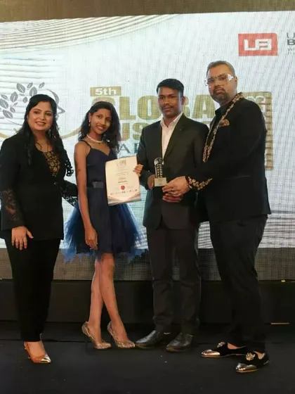 Our team on stage receiving another prestigious award for our contribution to the bartending industry.