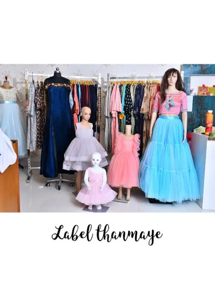 Another corner of my studio, showcasing some of the party gowns and dresses I have created.